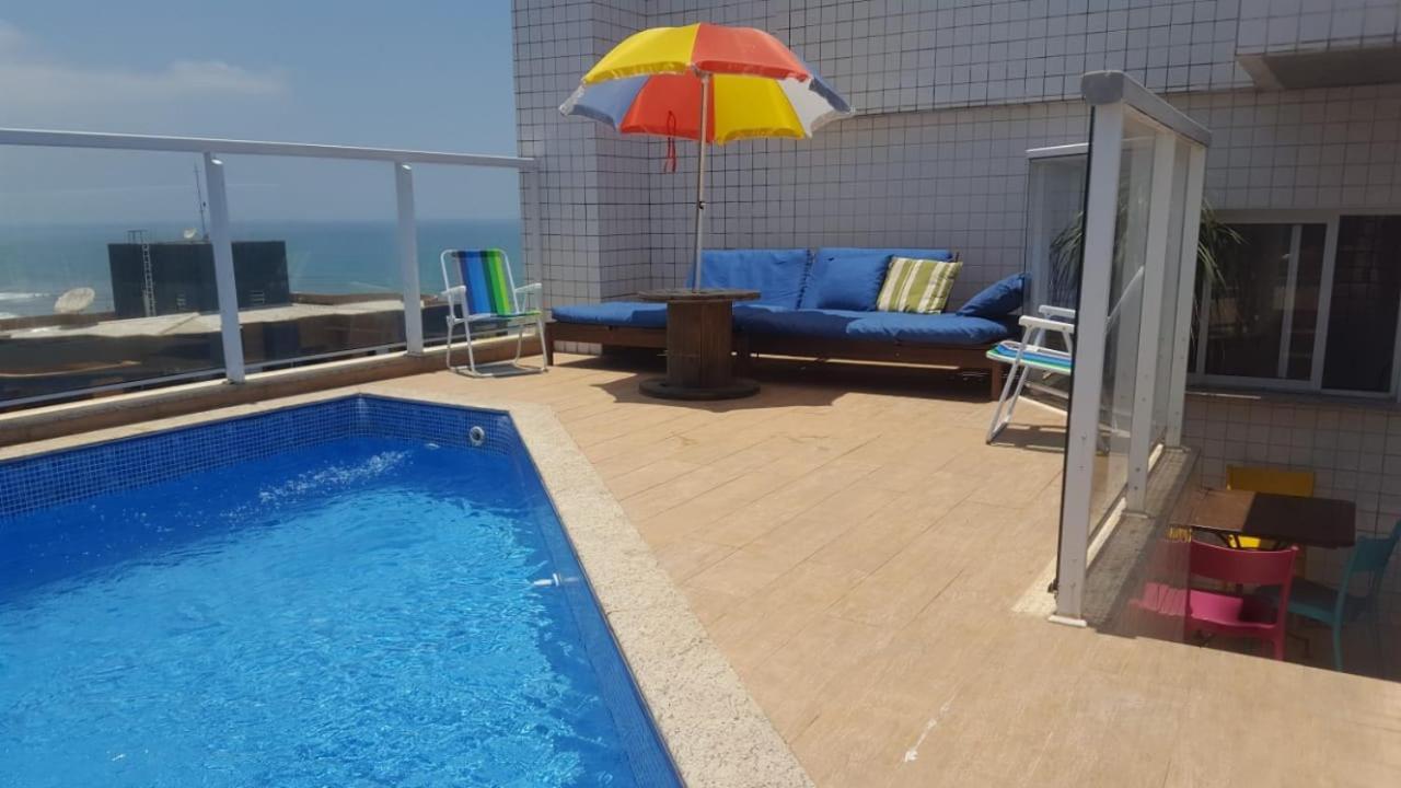 Cobertura Com Piscina E Churrasqueira Mongagua Spアパートメント エクステリア 写真