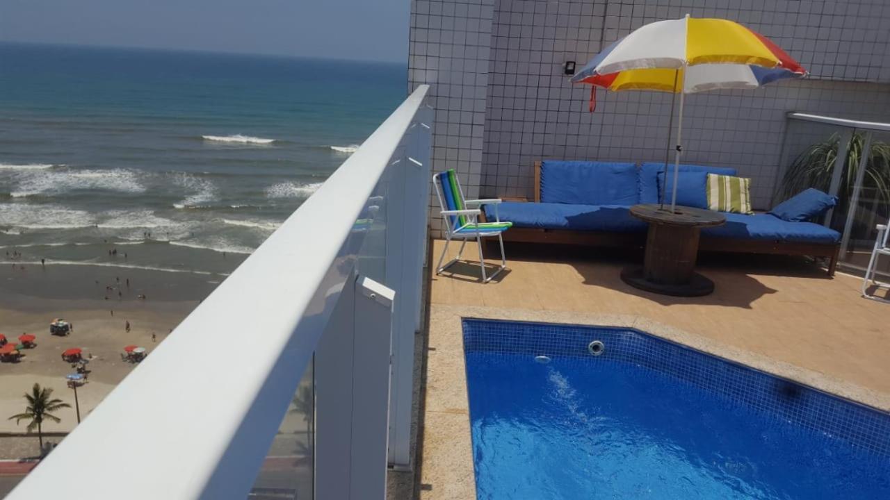 Cobertura Com Piscina E Churrasqueira Mongagua Spアパートメント エクステリア 写真